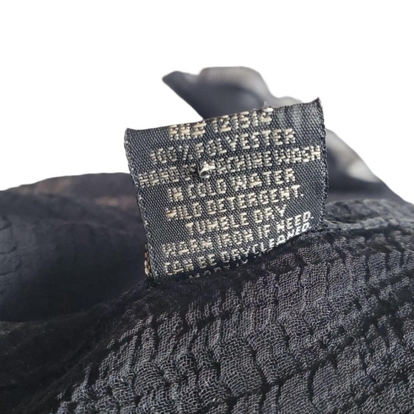 Y2k Fashque Black Sheer Tunic with Sequin Details - Small - Picture 10 of 12